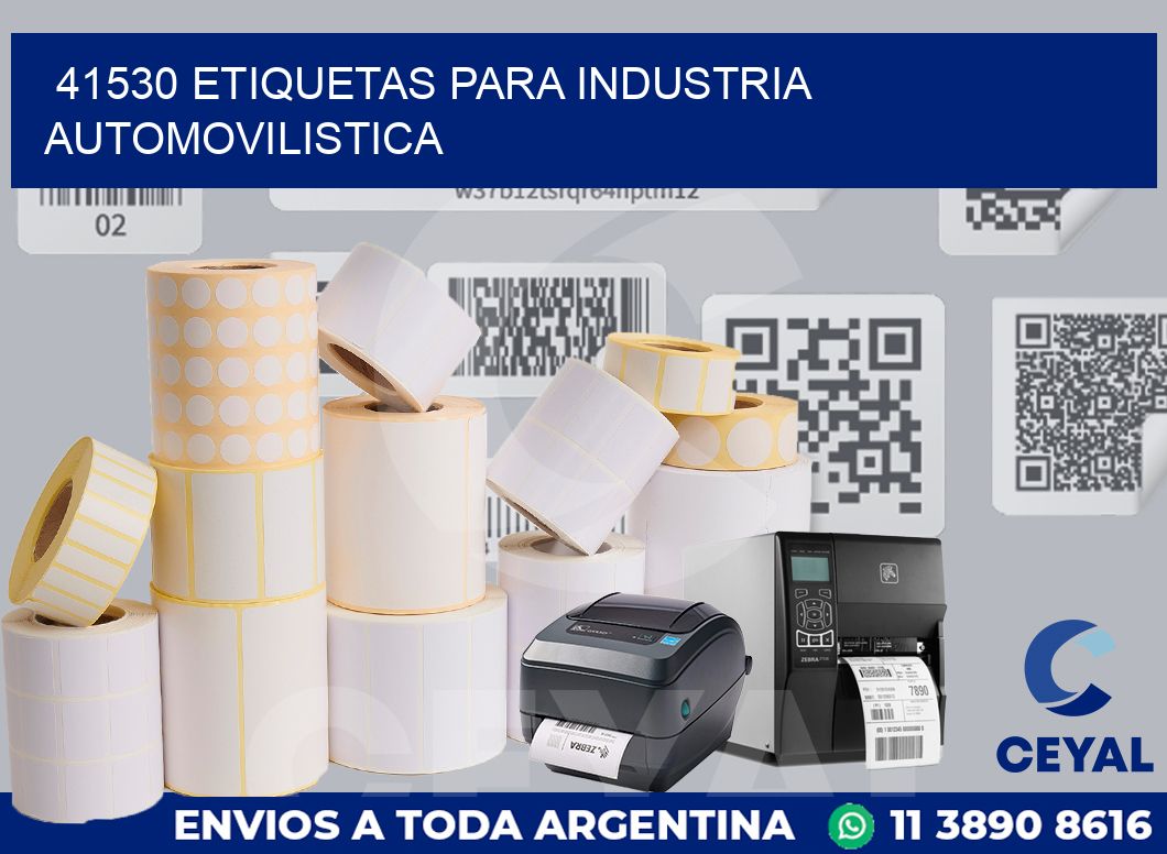 41530 ETIQUETAS PARA INDUSTRIA AUTOMOVILISTICA