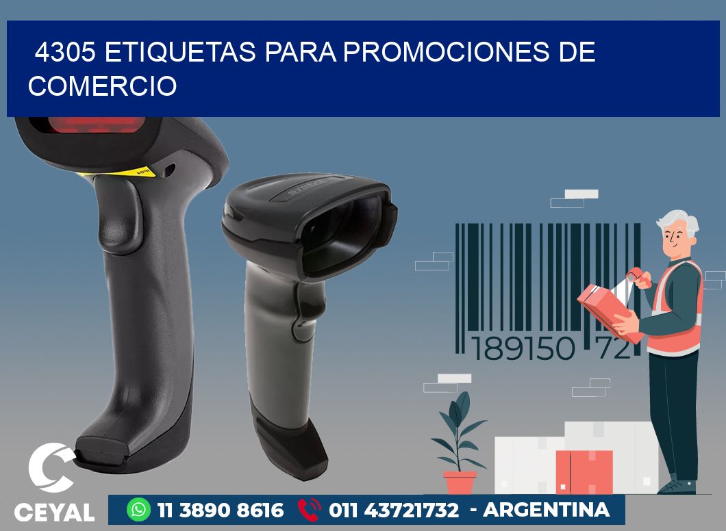 4305 ETIQUETAS PARA PROMOCIONES DE COMERCIO