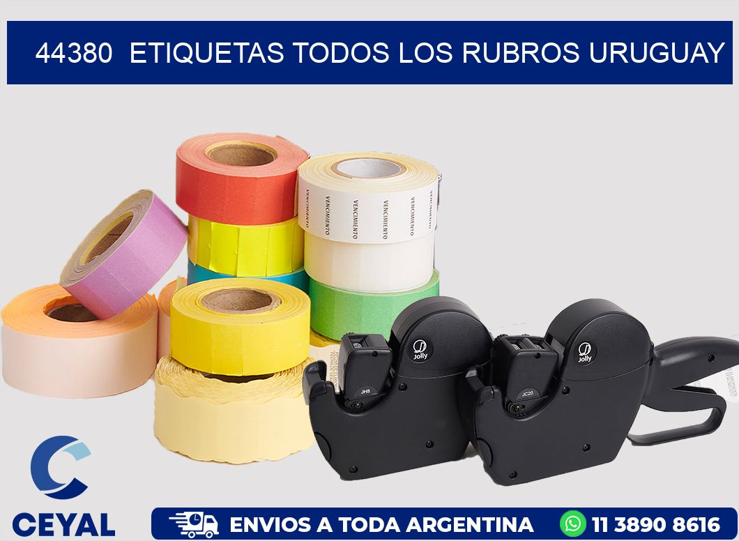 44380  ETIQUETAS TODOS LOS RUBROS URUGUAY
