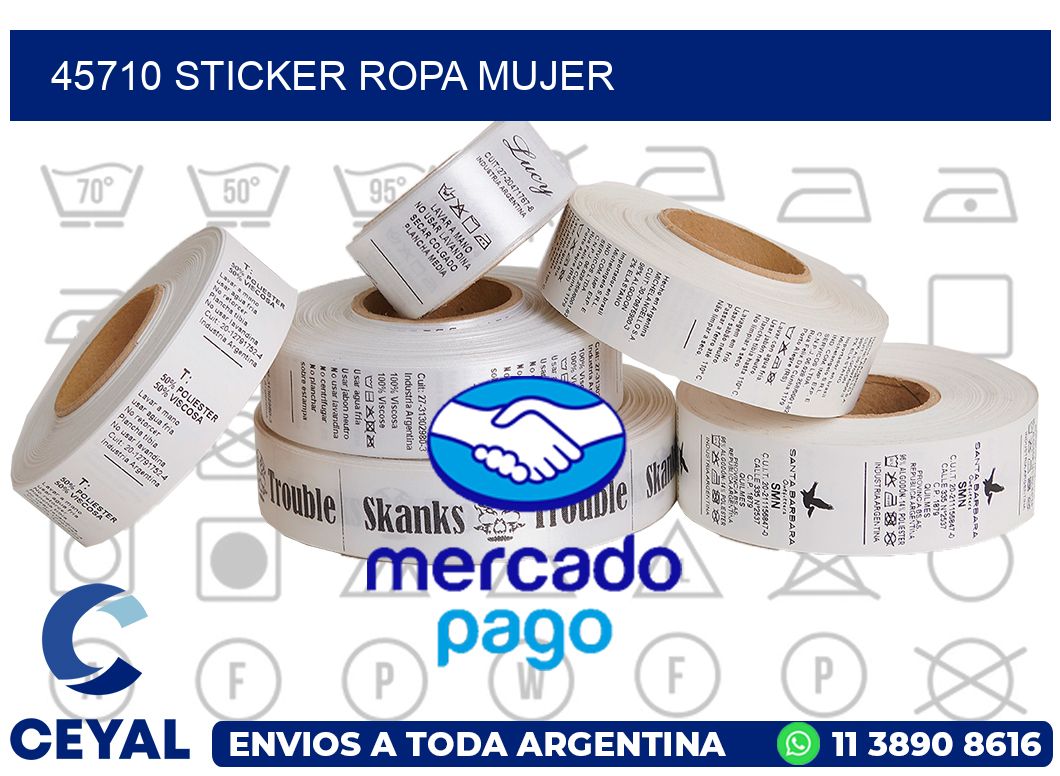 45710 STICKER ROPA MUJER