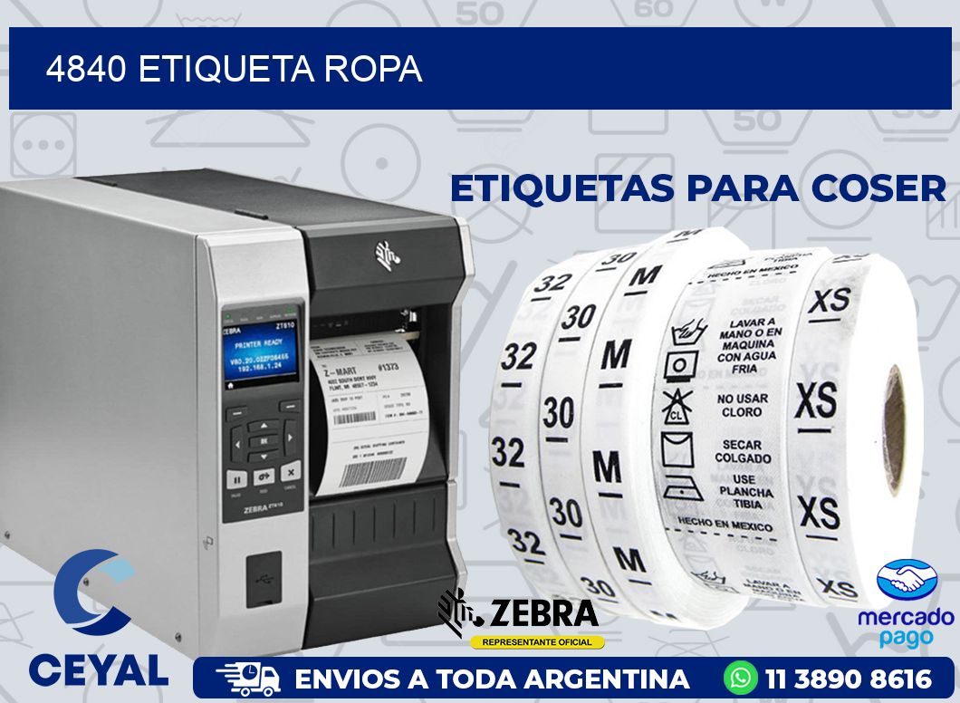 4840 ETIQUETA ROPA