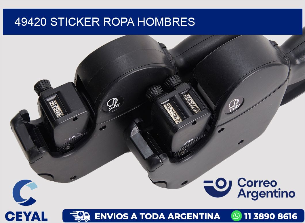 49420 STICKER ROPA HOMBRES