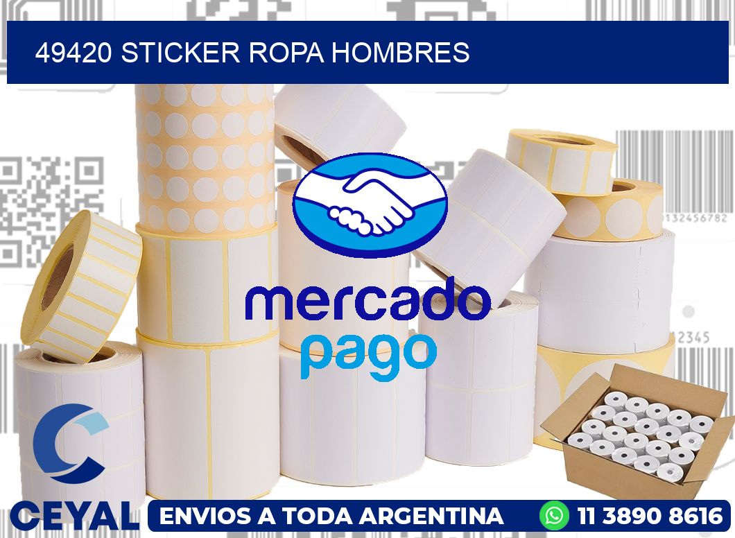 49420 STICKER ROPA HOMBRES