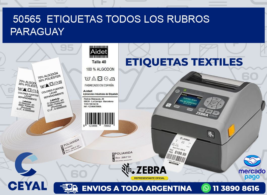 50565  ETIQUETAS TODOS LOS RUBROS PARAGUAY
