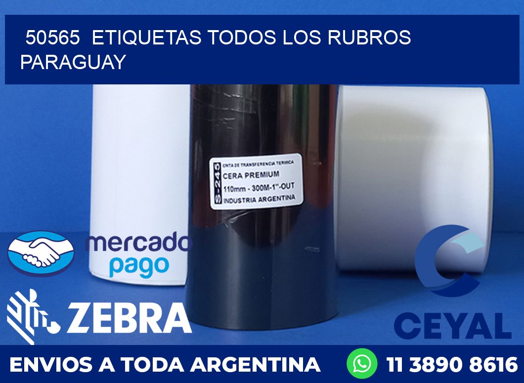 50565  ETIQUETAS TODOS LOS RUBROS PARAGUAY