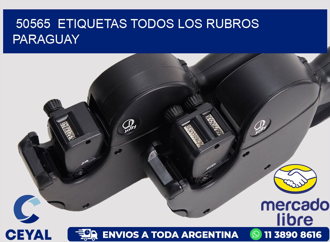 50565  ETIQUETAS TODOS LOS RUBROS PARAGUAY