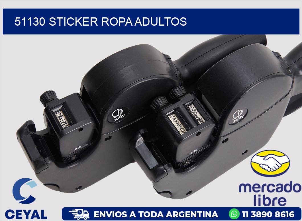 51130 STICKER ROPA ADULTOS