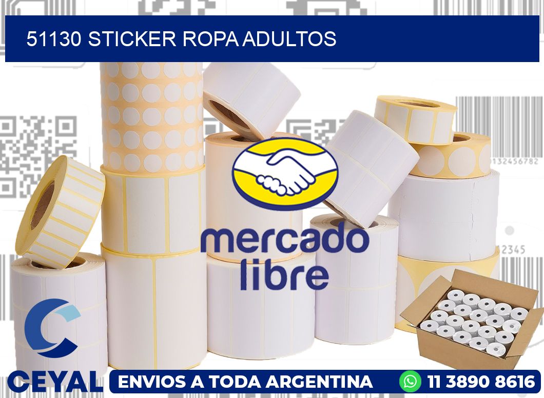 51130 STICKER ROPA ADULTOS