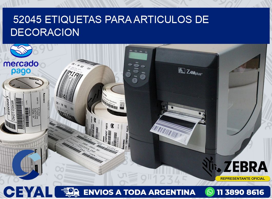 52045 ETIQUETAS PARA ARTICULOS DE DECORACION
