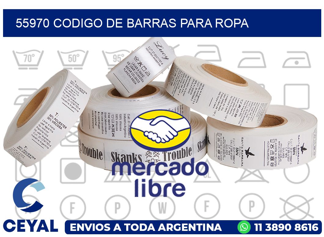 55970 CODIGO DE BARRAS PARA ROPA