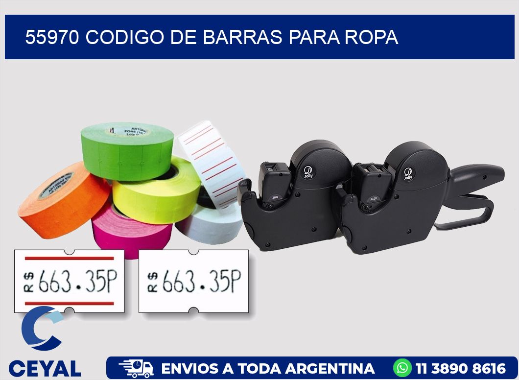 55970 CODIGO DE BARRAS PARA ROPA