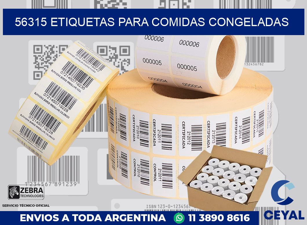 56315 ETIQUETAS PARA COMIDAS CONGELADAS