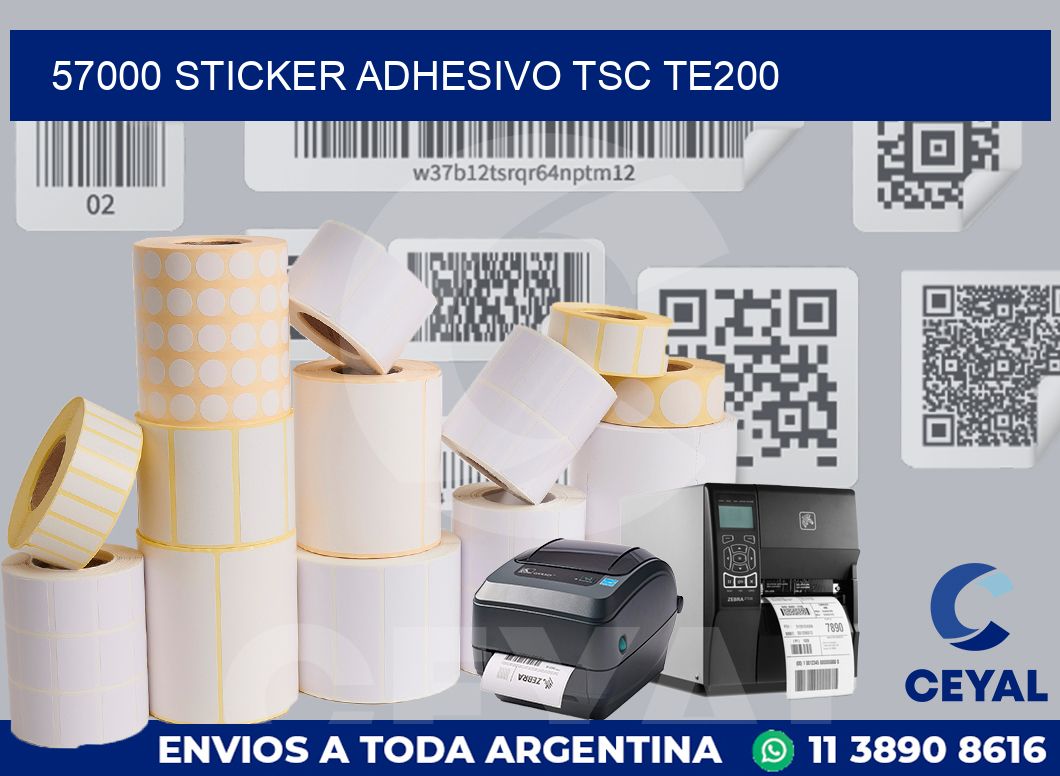 57000 STICKER ADHESIVO TSC TE200