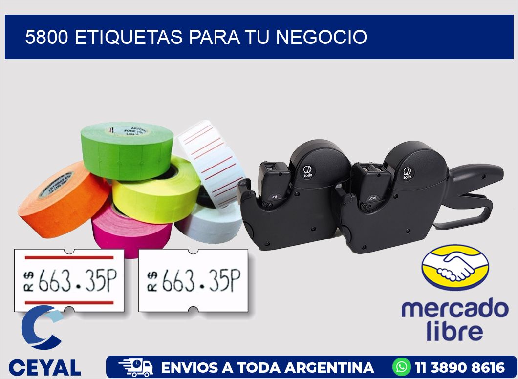 5800 ETIQUETAS PARA TU NEGOCIO