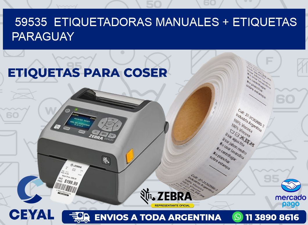 59535 ETIQUETADORAS MANUALES + ETIQUETAS PARAGUAY