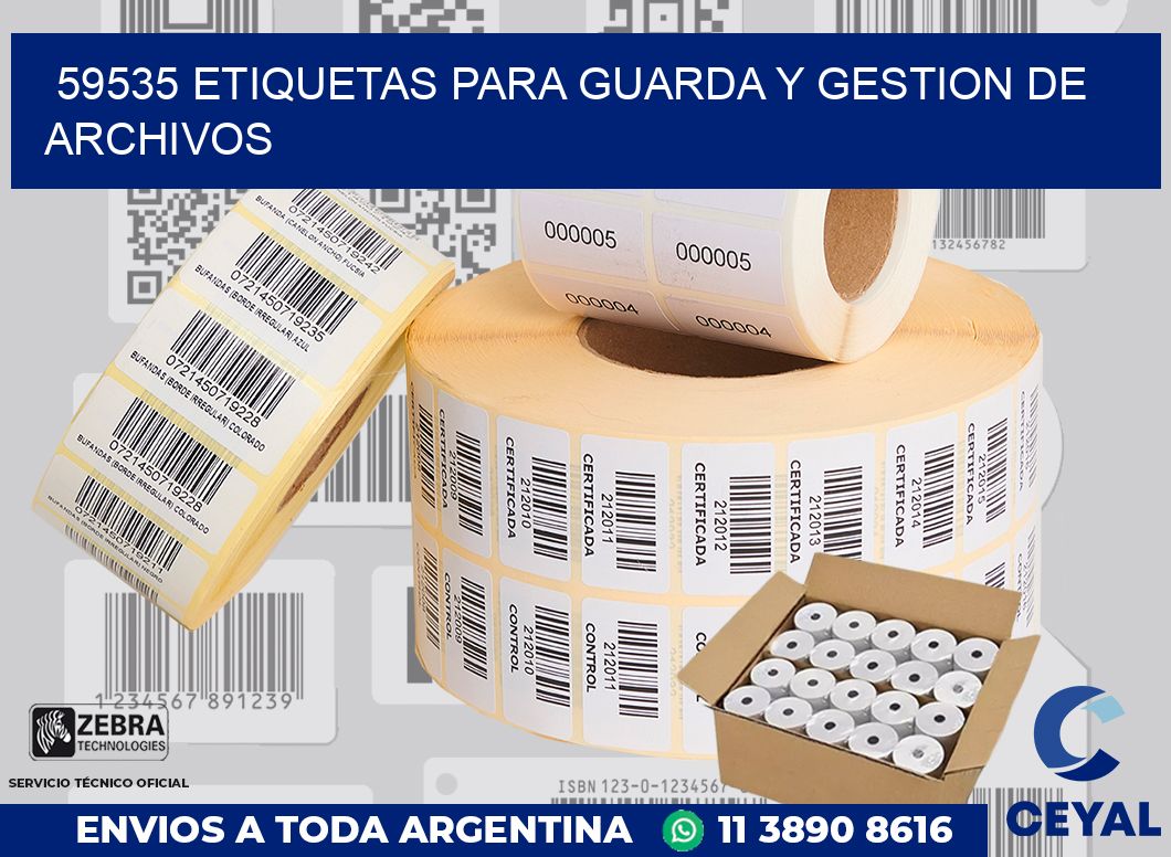 59535 ETIQUETAS PARA GUARDA Y GESTION DE ARCHIVOS