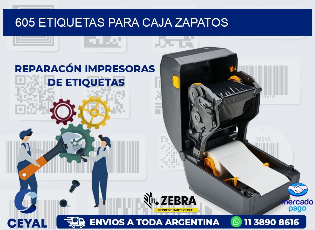 605 ETIQUETAS PARA CAJA ZAPATOS