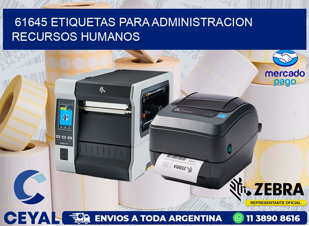 61645 ETIQUETAS PARA ADMINISTRACION RECURSOS HUMANOS
