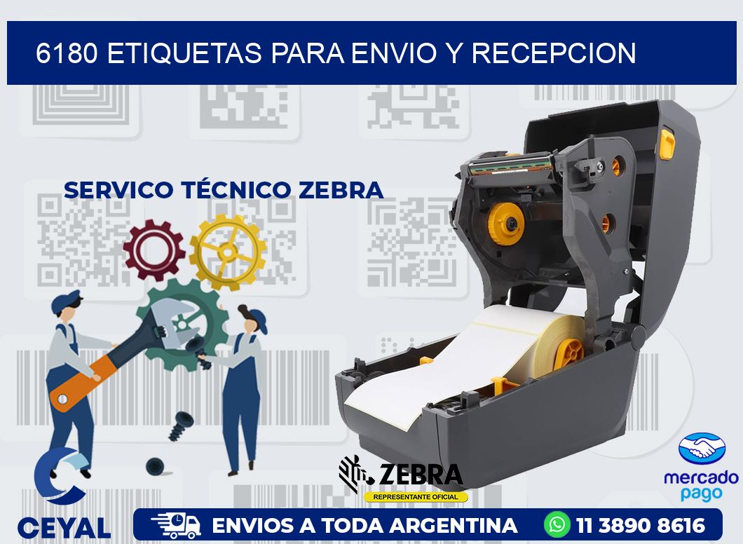 6180 ETIQUETAS PARA ENVIO Y RECEPCION