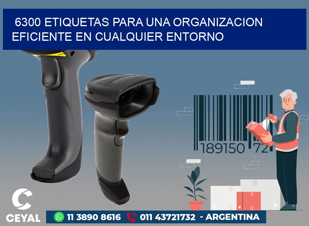 6300 ETIQUETAS PARA UNA ORGANIZACION EFICIENTE EN CUALQUIER ENTORNO