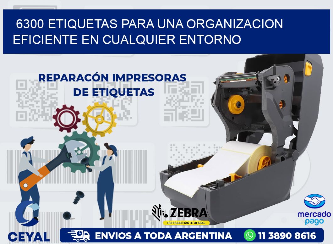 6300 ETIQUETAS PARA UNA ORGANIZACION EFICIENTE EN CUALQUIER ENTORNO