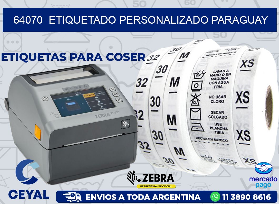 64070 ETIQUETADO PERSONALIZADO PARAGUAY