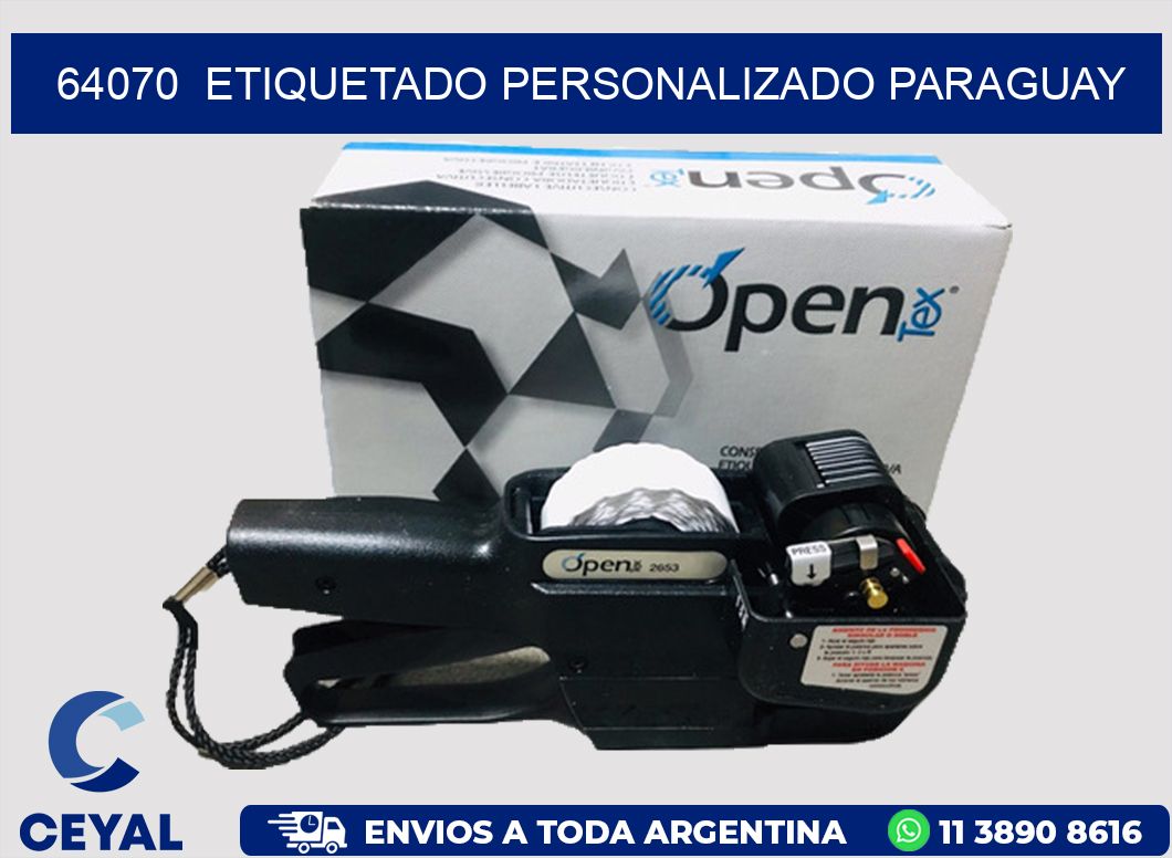 64070 ETIQUETADO PERSONALIZADO PARAGUAY