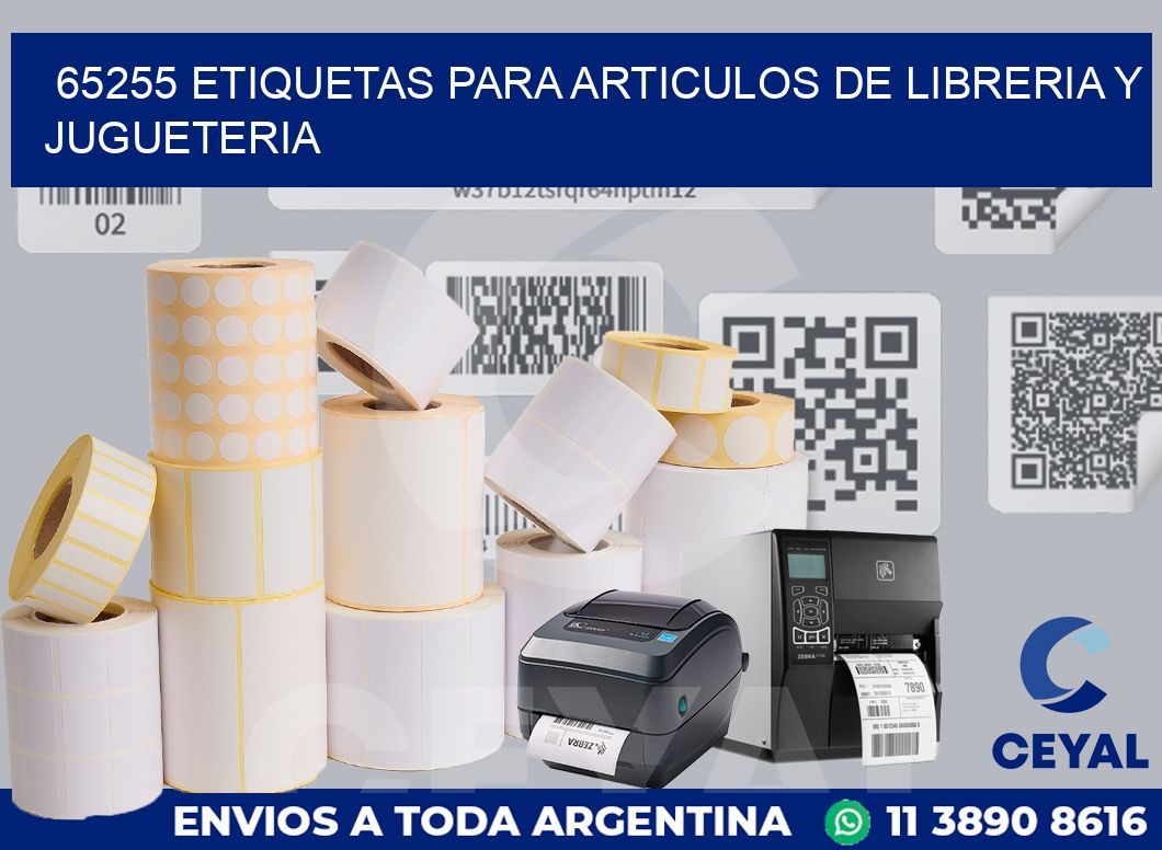 65255 ETIQUETAS PARA ARTICULOS DE LIBRERIA Y JUGUETERIA