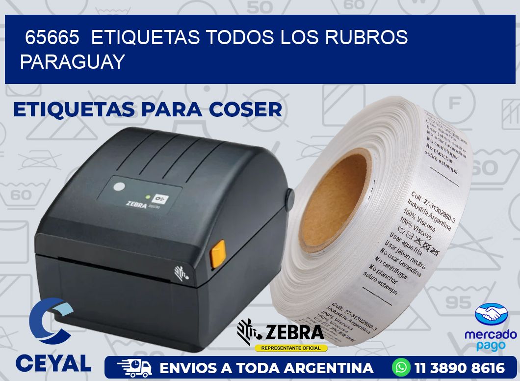 65665 ETIQUETAS TODOS LOS RUBROS PARAGUAY