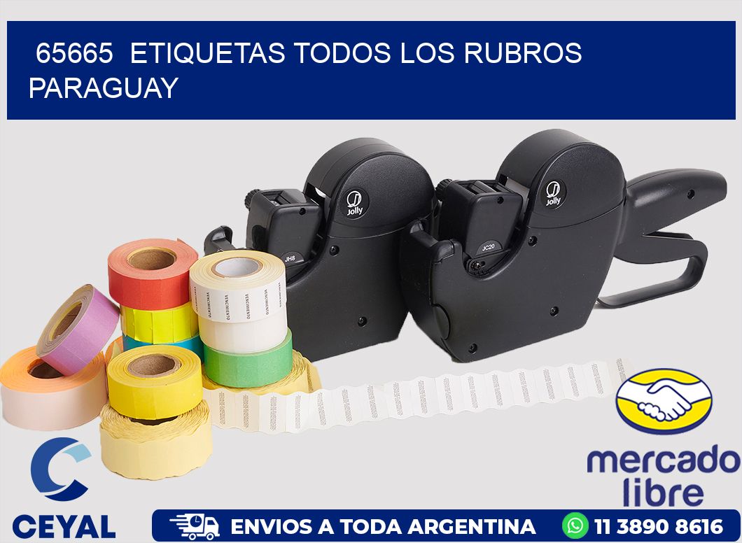 65665 ETIQUETAS TODOS LOS RUBROS PARAGUAY