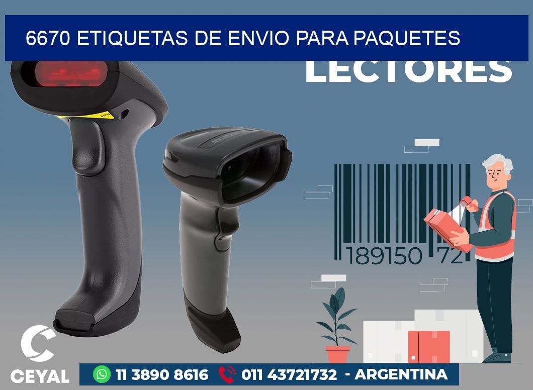 6670 ETIQUETAS DE ENVIO PARA PAQUETES