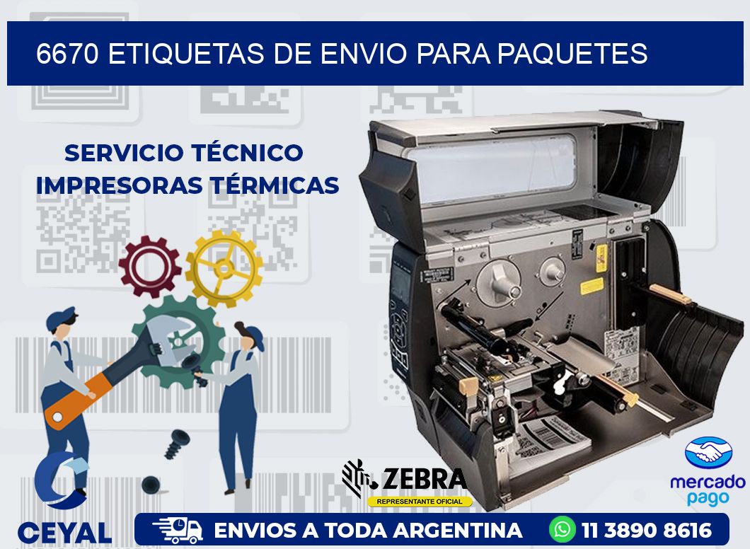 6670 ETIQUETAS DE ENVIO PARA PAQUETES