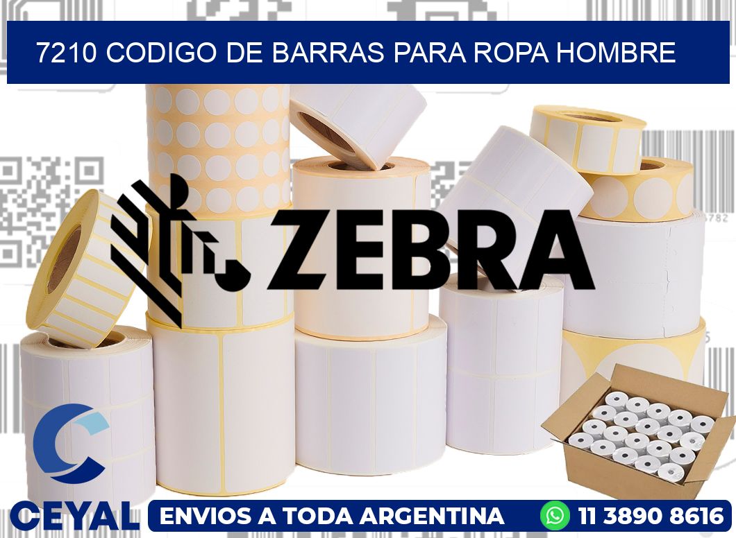 7210 CODIGO DE BARRAS PARA ROPA HOMBRE