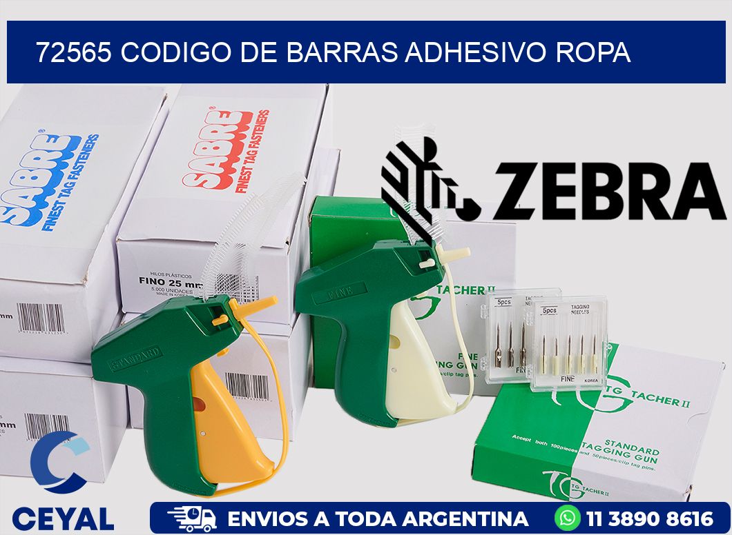 72565 CODIGO DE BARRAS ADHESIVO ROPA