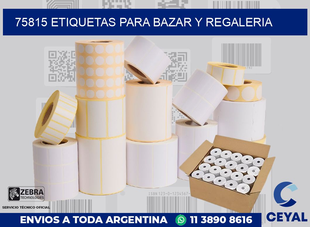 75815 ETIQUETAS PARA BAZAR Y REGALERIA