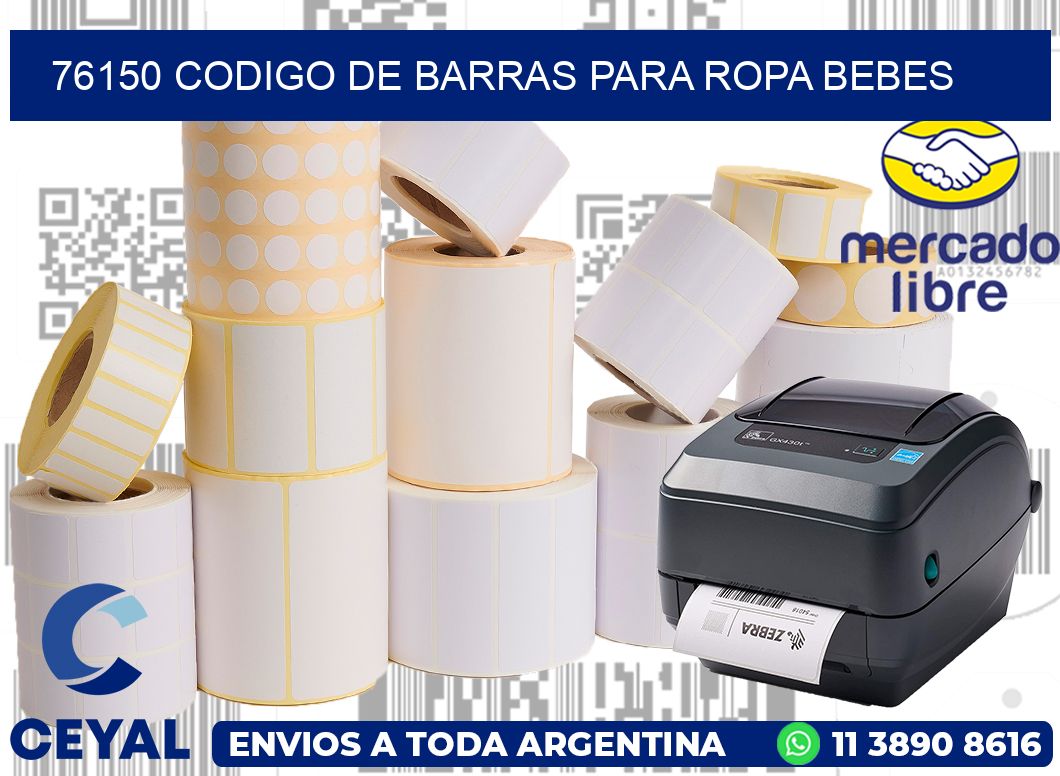 76150 CODIGO DE BARRAS PARA ROPA BEBES