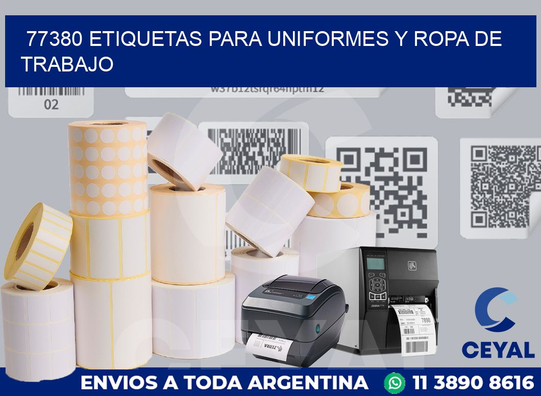 77380 ETIQUETAS PARA UNIFORMES Y ROPA DE TRABAJO