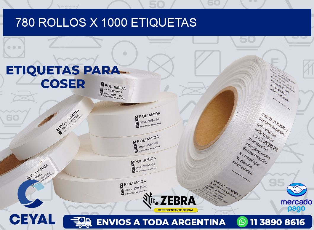 780 ROLLOS X 1000 ETIQUETAS