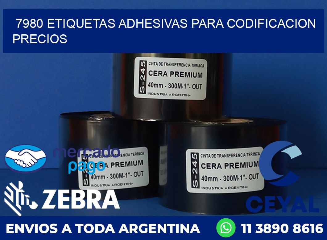 7980 ETIQUETAS ADHESIVAS PARA CODIFICACION PRECIOS