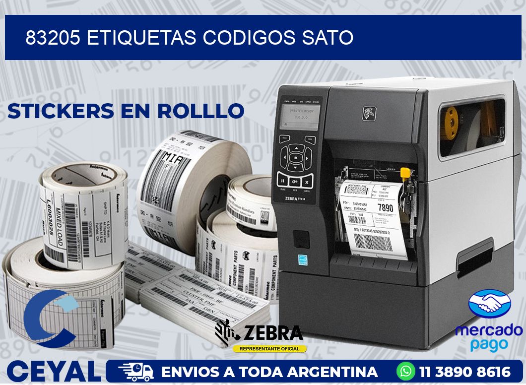 83205 ETIQUETAS CODIGOS SATO