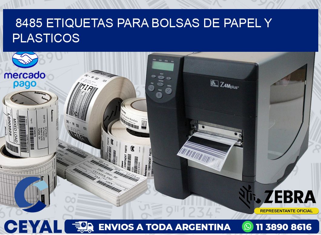 8485 ETIQUETAS PARA BOLSAS DE PAPEL Y PLASTICOS
