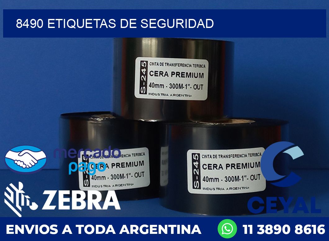 8490 ETIQUETAS DE SEGURIDAD