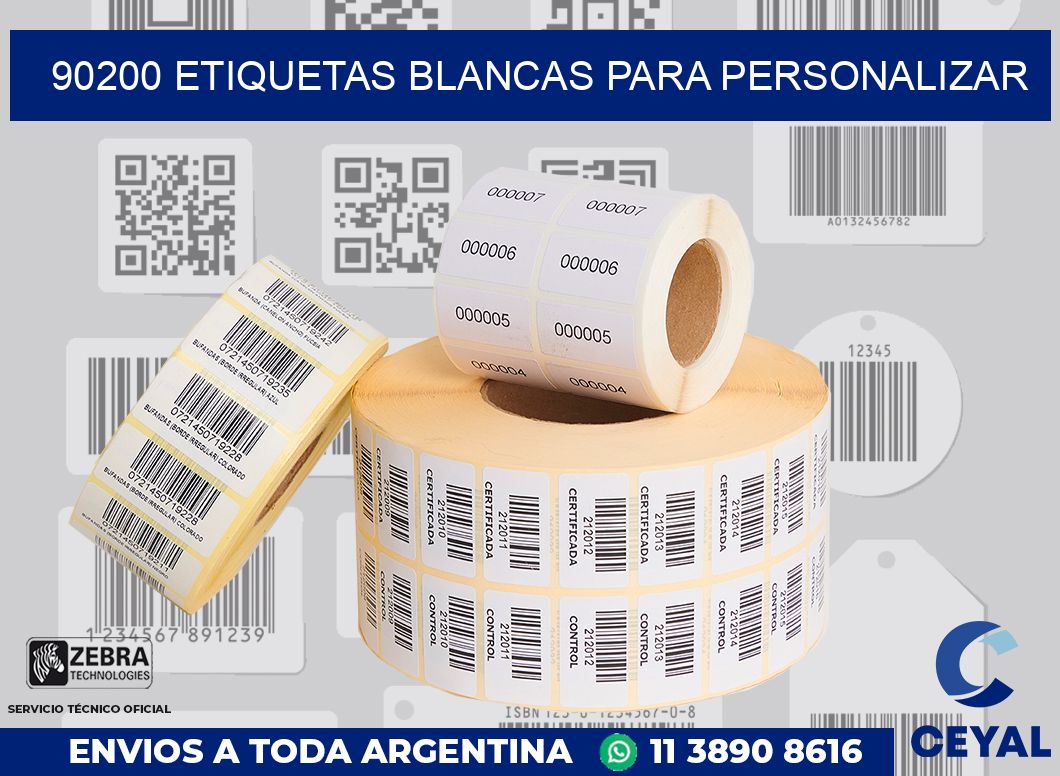 90200 ETIQUETAS BLANCAS PARA PERSONALIZAR