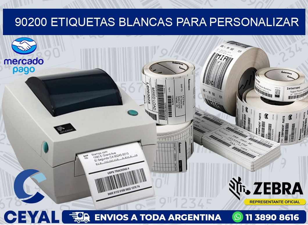 90200 ETIQUETAS BLANCAS PARA PERSONALIZAR