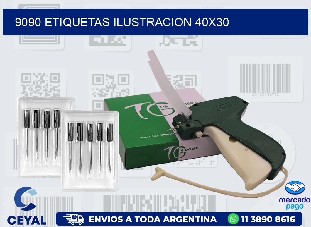9090 ETIQUETAS ILUSTRACION 40X30