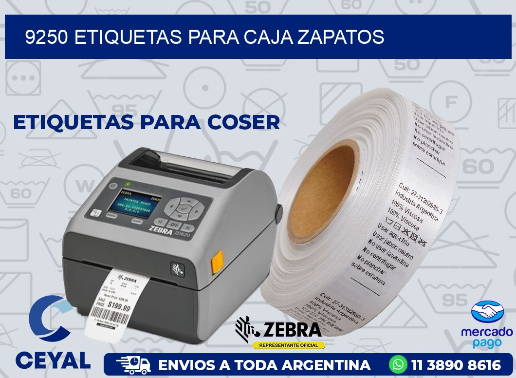 9250 ETIQUETAS PARA CAJA ZAPATOS