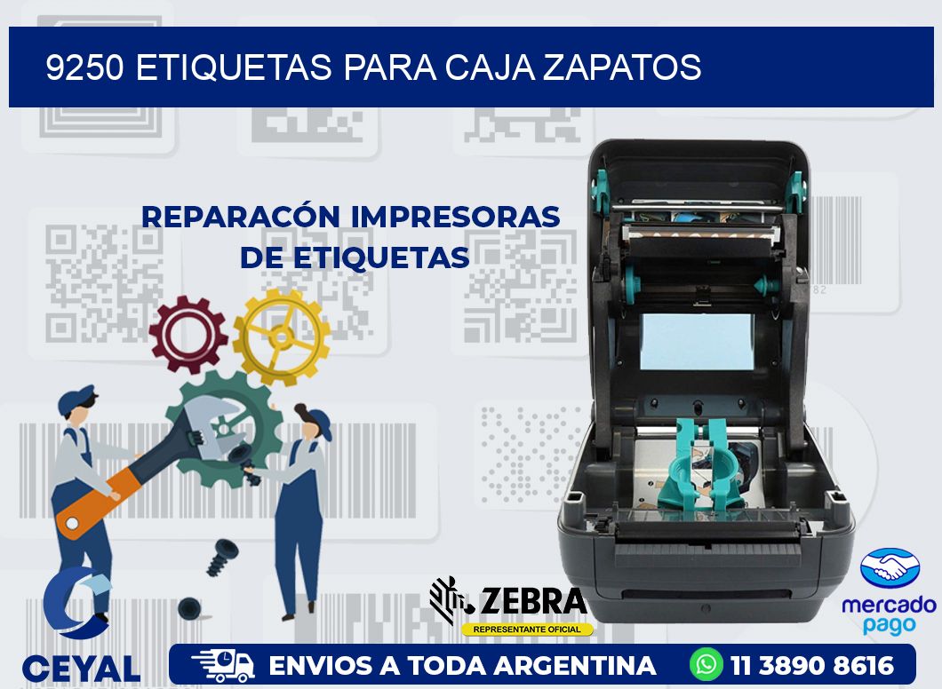 9250 ETIQUETAS PARA CAJA ZAPATOS