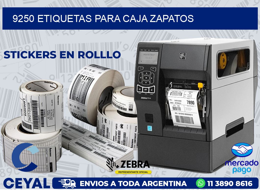9250 ETIQUETAS PARA CAJA ZAPATOS