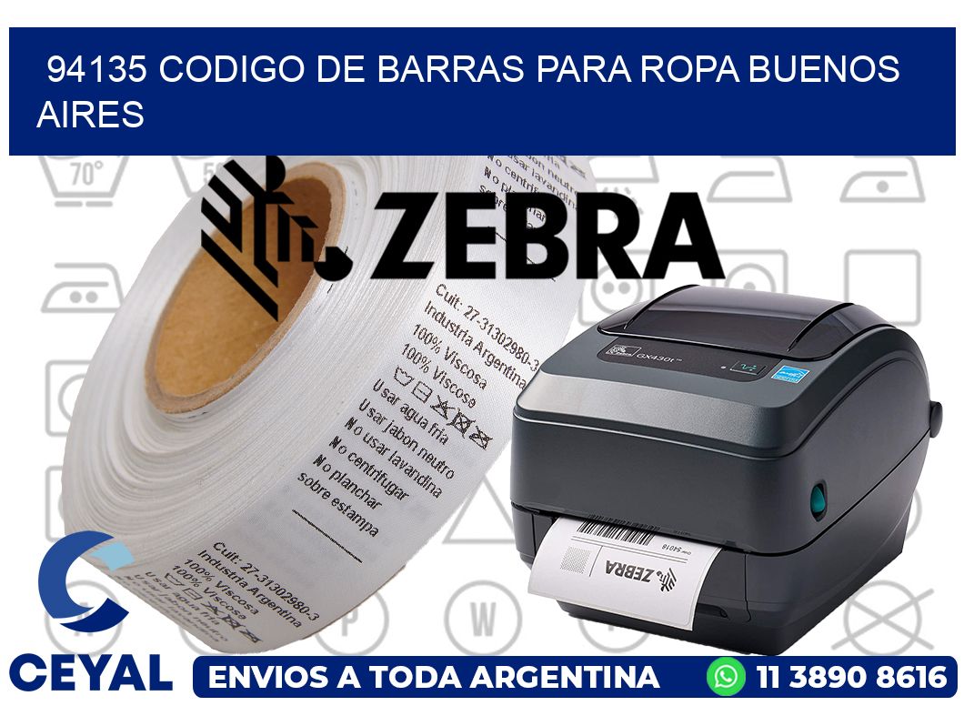 94135 CODIGO DE BARRAS PARA ROPA BUENOS AIRES