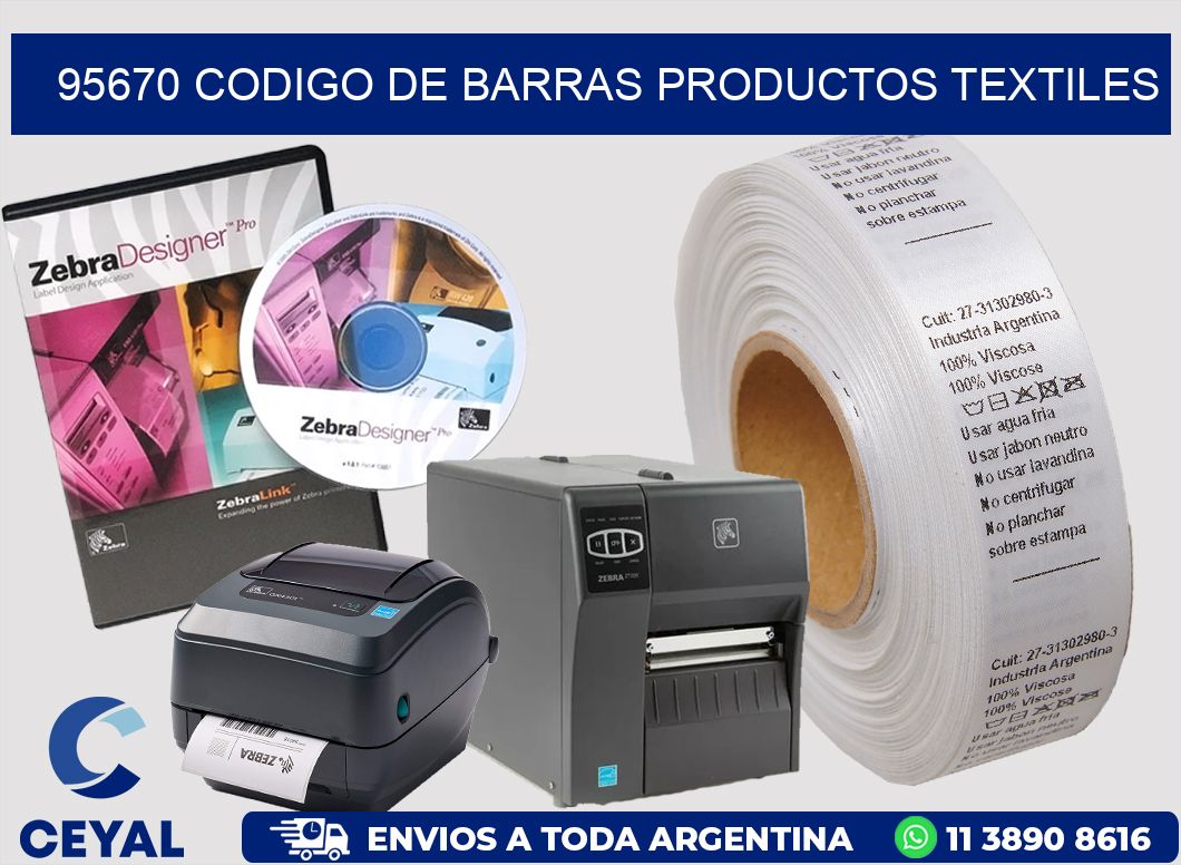 95670 CODIGO DE BARRAS PRODUCTOS TEXTILES